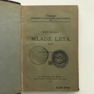 Mladé letá, Martin Kukučín