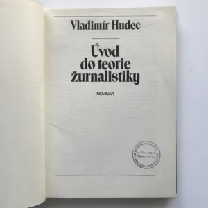 Úvod do teorie žurnalistiky, Vladimír Hudec