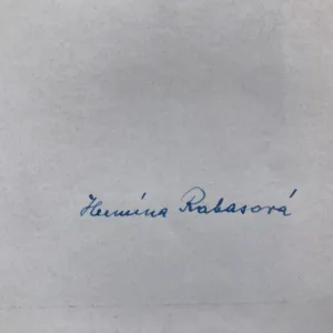 Václav Rabas – Kronika jeho života a díla (podpis Hermína Rabasová), Jiří Kotalík