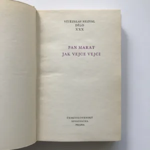 Pan Marat / Jak vejce vejci (Dílo XXX), Vítězslav Nezval