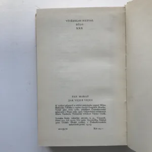 Pan Marat / Jak vejce vejci (Dílo XXX), Vítězslav Nezval