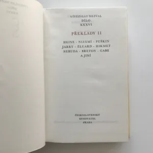 Překlady II (Heine, Nizámí, Puškin, Jarry, Éluard, Hikmet, Neruda, Breton, Gabe) (Dílo XXXVI), Vítězslav Nezval