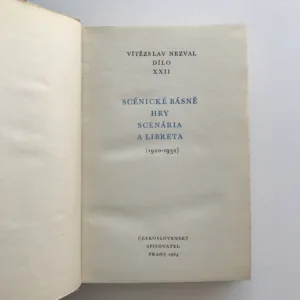 Scénické básně, hry, scenária a libreta (1920-1932) (Dílo XXII), Vítězslav Nezval