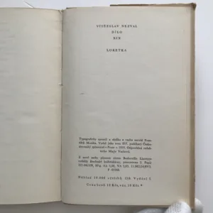 Loretka (Dílo XIX), Vítězslav Nezval