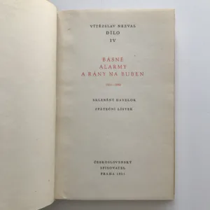 Básně, alarmy a rány na buben (1931-1932) (Dílo IV), Vítězslav Nezval