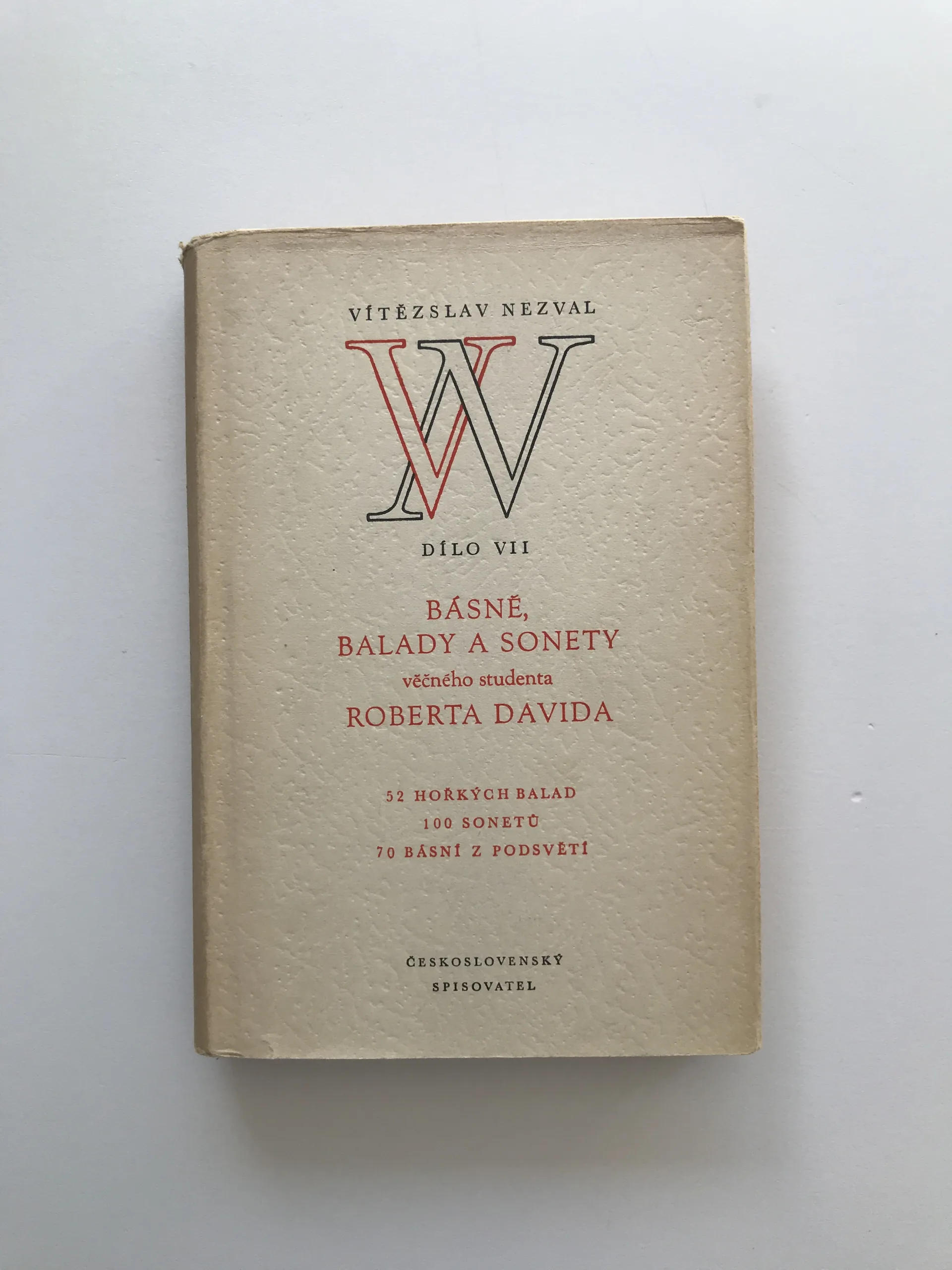 Básně, balady a sonety věčného studenta Roberta Davida (Dílo VII), Vítězslav Nezval