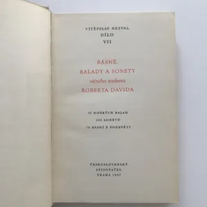 Básně, balady a sonety věčného studenta Roberta Davida (Dílo VII), Vítězslav Nezval