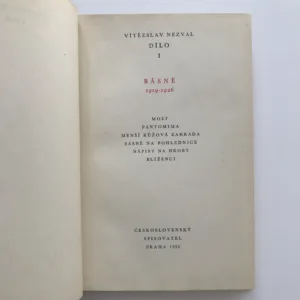 Básně 1919-1926 (Dílo I), Vítězslav Nezval