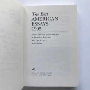 Best American Essays 1995, Jamaica Kincaid, Robert Atwan, kolektiv autorů
