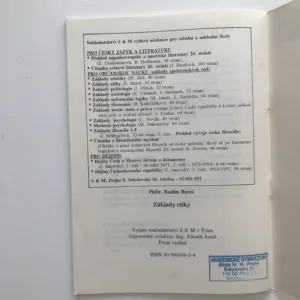 Základy etiky (Učební text pro střední školy), Radim Bureš