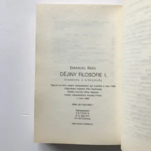 Dějiny filosofie I. + II., Emanuel Rádl