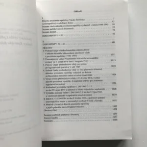 Dekrety prezidenta republiky 1940-1945, Dokumenty 1+2, Karel Jech, Karel Kaplan