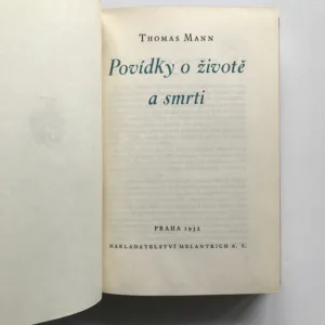 Povídky o životě a smrti, Thomas Mann