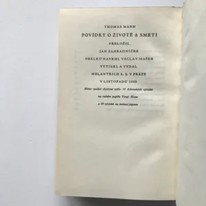 Povídky o životě a smrti, Thomas Mann