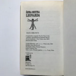 Šifra mistra Leonarda, Dan Brown