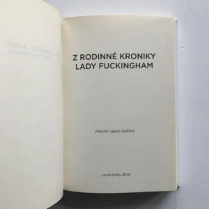 Z rodinné kroniky Lady Fuckingham, Levné knihy