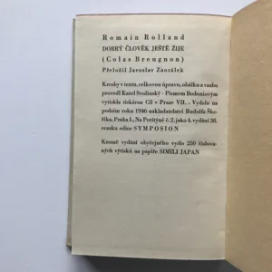 Dobrý člověk ještě žije, Romain Rolland, Karel Svolinský
