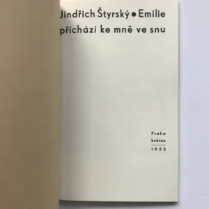 Emilie přichází ke mně ve snu, Jindřich Štyrský