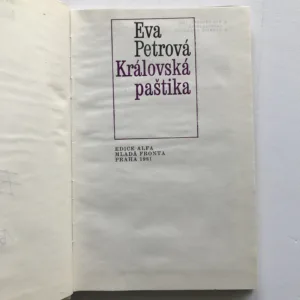 Královská paštika (podpis autorky), Eva Petrová