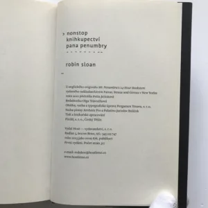Nonstop knihkupectví pana Penumbry, Robin Sloan