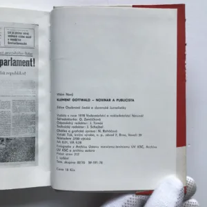 Klement Gottwald – novinář a publicista, Vilém Nový