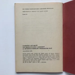 Padesát let bojů za marxisticko-leninský a internacionální charakter KSČ (Založení KSČ), Jaroslav Síč