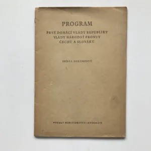 Program prvé domácí vlády republiky, vlády Národní fronty Čechů a Slováků