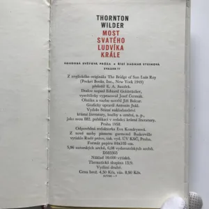 Most svatého Ludvíka krále, Thornton Wilder