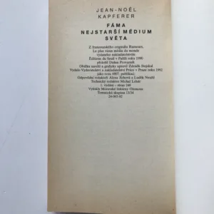 Fáma, nejstarší médium světa, Jean-Noel Kapferer
