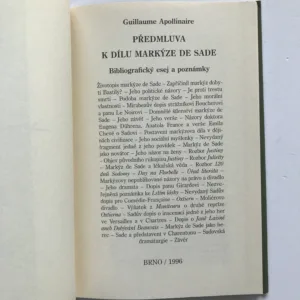 Předmluva k dílu markýze de Sade, Guillaume Apollinaire