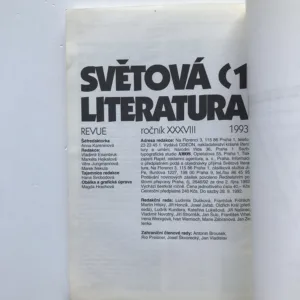 Světová literatura 1/1993