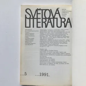 Světová literatura 5/1991