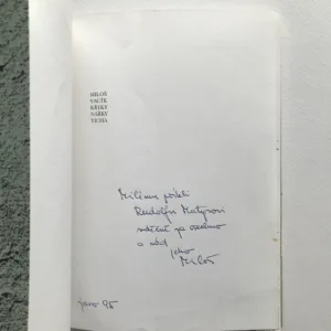 Křiky, nářky, ticha (podpis autora), Miloš Vacík