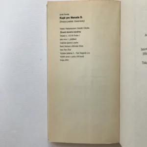 Kupé pro Marcela D. (Štvanice pražská. Omalovánky) (podpis autora), Jeník Novák