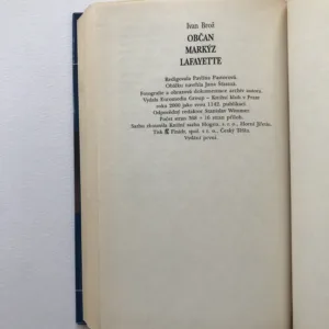 Občan markýz Lafayette (podpis autora), Ivan Brož