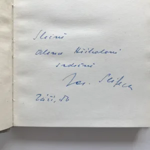 Dílo I (1921-1926) (podpis autora), Jaroslav Seifert