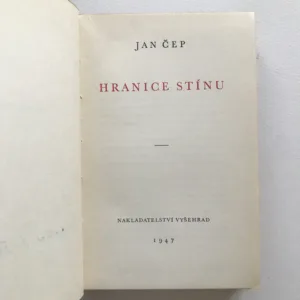 Hranice stínu (podpis autora), Jan Čep