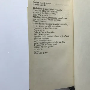 Stařec a moře, Ernest Hemingway