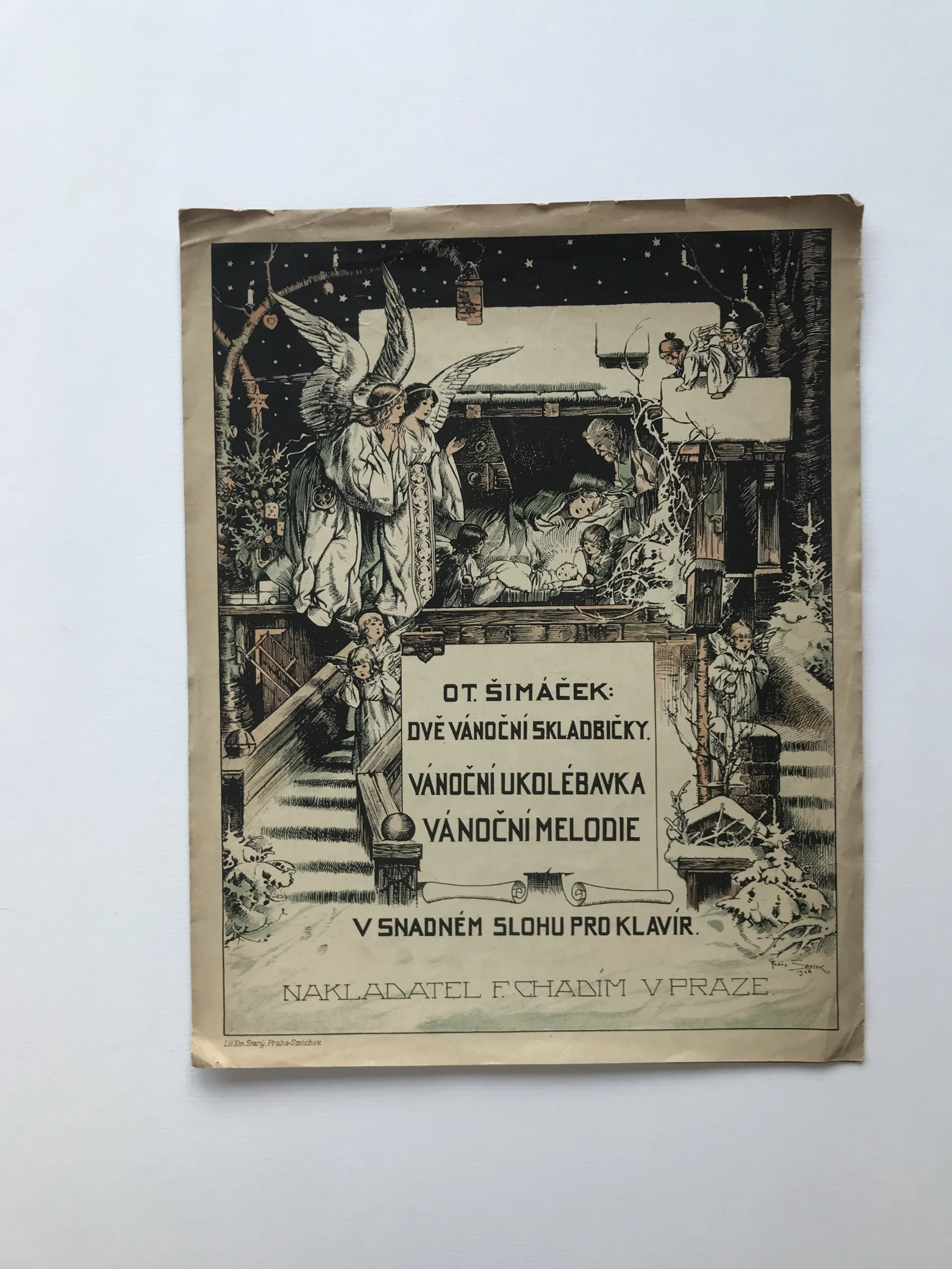 Dvě vánoční skladbičky: Vánoční ukolébavka / Vánoční melodie (noty), Otakar Šimáček