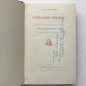 Habešská odyssea – Čech ve službách habešského císaře (podpis autora), Adolf Parlesák