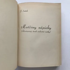 Matčiny zápisky – Deník svobodné matky (podpis autora), Jindřich Snížek
