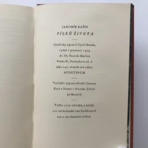 Píseň života (podpis autora), Jaromír Rašín, Cyril Bouda