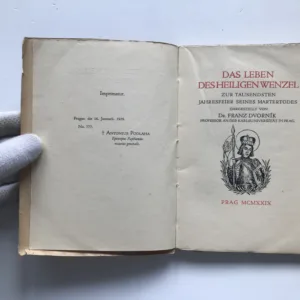 Das Leben des Heiligen Wenzel zur tausendsten Jahresfeier seines MartertodesKomitee für die Feier des Wenzelsjubiläums, Franz Dvorník, František Dvorník