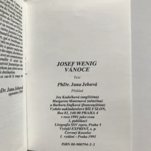 Josef Wenig – Vánoce, Josef Wenig, Jana Jebavá