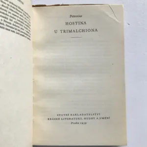 Hostina u Trimalchiona, Petronius