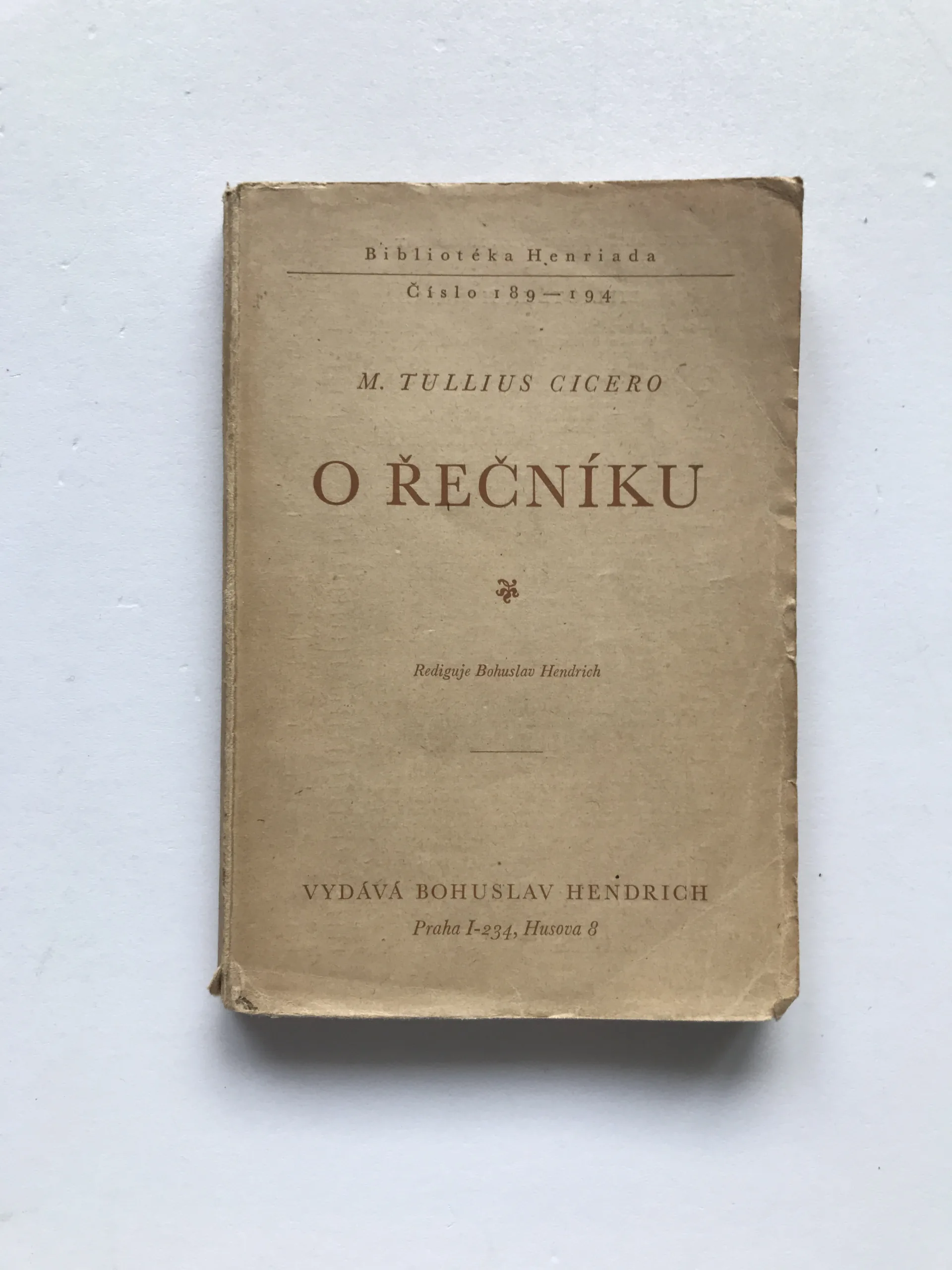 O řečníku, Marcus Tullius Cicero