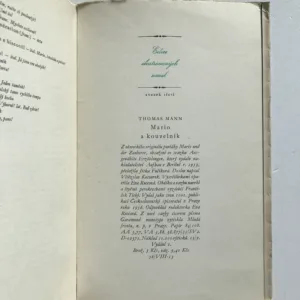 Mario a kouzelník, Thomas Mann, František Tichý