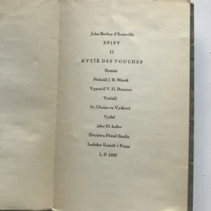 Rytíř Des Touches, Jules Barbey d'Aurevilly