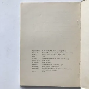 Zmizelá Praha 1-5, Václav Vilém Štech, Zdeněk Wirth, Václav Vojtíšek, Cyril Merhout, Hana Volavková, Emanuel Poche