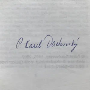 Umlčený zvon (podpis autora), Karel Dachovský